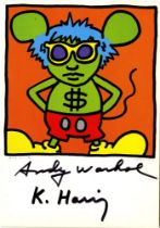 KEITH HARING & ANDY WARHOL - Andy Mouse I, Homage to Warhol - Color offset lithograph