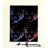 ANDY WARHOL - Four Multicolored Marilyns #1 - Color offset lithograph