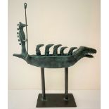 LEONORA CARRINGTON [imputée] - Crocodile Dreams II (Cocodrilos Sueños II) - Bronze sculpture with...