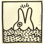 KEITH HARING - Dolphin - Original vintage lithograph