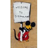 BANKSY - Dismaland Rat - Color spray paint and stencil on plywood