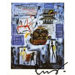 JEAN-MICHEL BASQUIAT - Kangaroo Woman/Sick Souls - Color offset lithograph