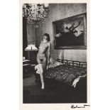 HELMUT NEWTON - Jenny Kapitan, Pension Dorian, Berlin - Original vintage photolithograph