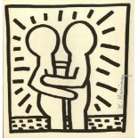 KEITH HARING - Embrace - Original vintage lithograph