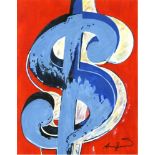 ANDY WARHOL - $ [dollar sign] - Acrylic, ink, & watercolor on paper