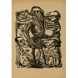 JOSE CHAVEZ MORADO - Los Huesitos de Cortes - Woodcut