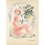MARC CHAGALL - Le regard - Crayon and ink drawing on paper