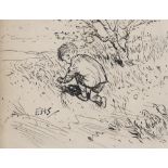 E(RNEST) H(OWARD) SHEPARD - Christopher Robin - Pen and ink drawing on paper