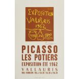 PABLO PICASSO - Exposition Vallauris 1962 - Original color linocut poster