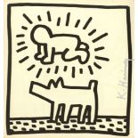 KEITH HARING - Radiant Baby & Dog - Original vintage lithograph