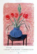 DAVID HOCKNEY - Amaryllis in Vase - Color offset lithograph