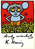 KEITH HARING & ANDY WARHOL - Andy Mouse III, Homage to Warhol - Color offset lithograph