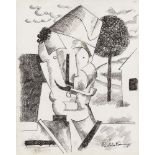 ROGER DE LA FRESNAYE - L'officier au bonnet de police - Pen and ink drawing on paper