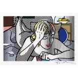 ROY LICHTENSTEIN - Thinking Nude - Color relief print