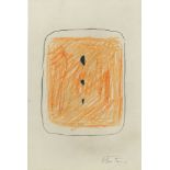 LUCIO FONTANA - Concetto Spaziale I - Original crayon and pencil drawing