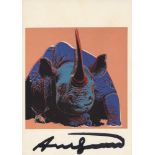 ANDY WARHOL - Black Rhinoceros - Color offset lithograph