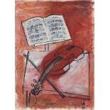 RAOUL DUFY - Le violon - Gouache and watercolor drawing on paper