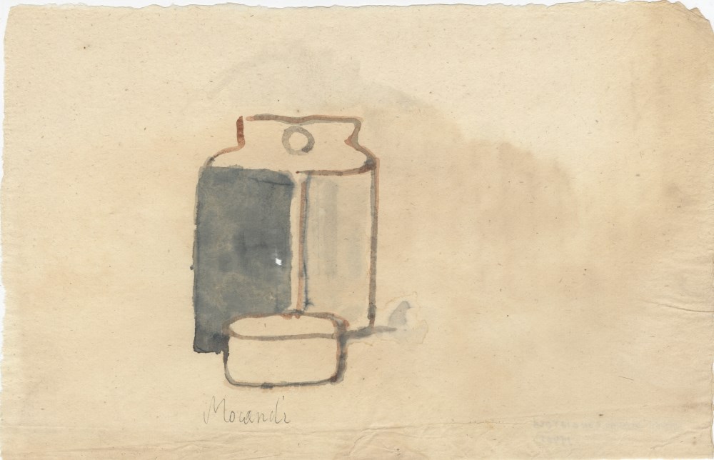 GIORGIO MORANDI - Natura Morta con Ciotola - Watercolor drawing on paper