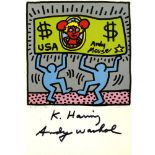 KEITH HARING & ANDY WARHOL - Andy Mouse II, Homage to Warhol - Color offset lithograph