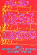 KEITH HARING & ANDY WARHOL - 20th Montreux Jazz Festival - Original color silkscreen