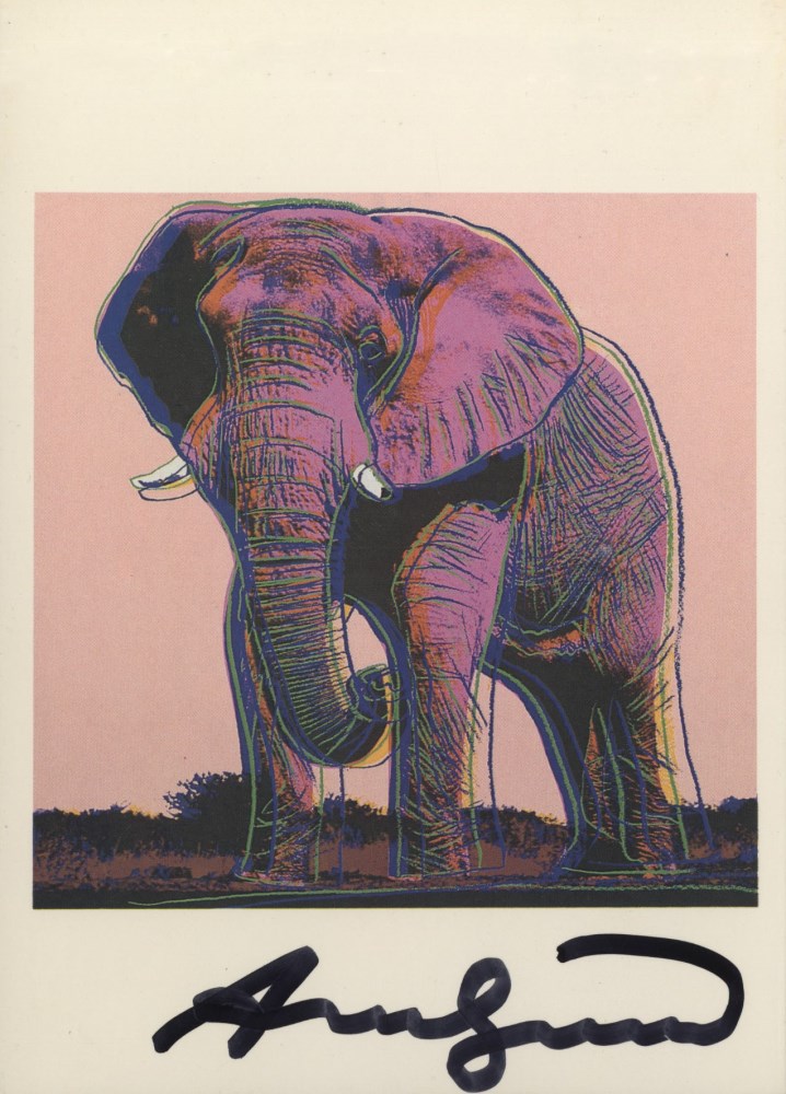 ANDY WARHOL - African Elephant - Color offset lithograph