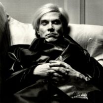 HELMUT NEWTON - Andy Warhol, Sleeping - Original photolithograph