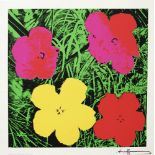 ANDY WARHOL - Flowers ("Red & Green") - Original color silkscreen