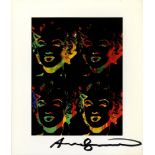 ANDY WARHOL - Four Multicolored Marilyns #3 - Color offset lithograph