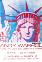 ANDY WARHOL - 10 Statues of Liberty - Color offset lithograph
