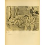 EDGAR DEGAS - Au salon - Original duogravure, after the monotype