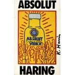 KEITH HARING - Absolut Haring - Color offset lithograph