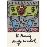 ANDY WARHOL & KEITH HARING - Andy Mouse II, Homage to Warhol - Color offset lithograph