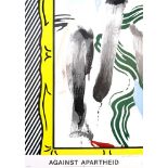 ROY LICHTENSTEIN - Against Apartheid - Color offset lithograph poster