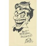 ROBERT "BOB" KANE - The Joker - Pen and ink drawing on paper