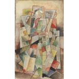 GEORGES VALMIER - Composition cubiste - Watercolor and gouache drawing on paper