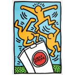 KEITH HARING - Lucky Strike: Blue - Original color lithograph