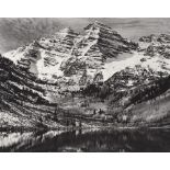 ANSEL ADAMS - Maroon Bells, near Aspen, Colorado - Original photogravure