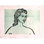 FRANCISCO LIMON - Green Woman - Original color lithograph