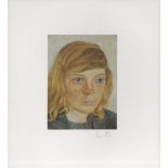 LUCIAN FREUD - Girl in a Green Dress - Color offset lithograph