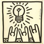 KEITH HARING - Light Bulb - Original vintage lithograph