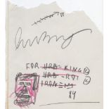 JEAN-MICHEL BASQUIAT - Untitled (Urb-King) - Crayon & pencil drawing on paper