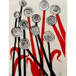 ALEXANDER CALDER - Les fleurs - Original color lithograph