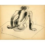 WILLEM DE KOONING - Nude Composition - Ink and wash drawing on paper
