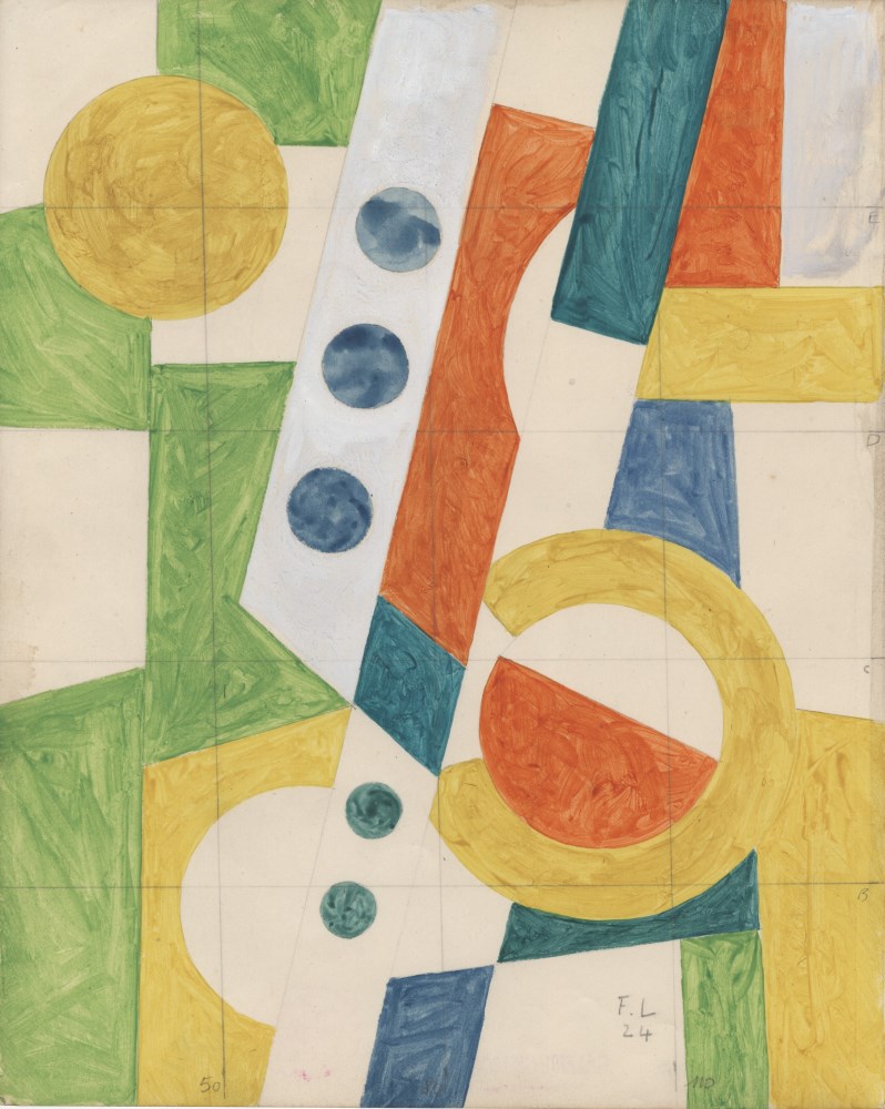 FERNAND LEGER - Les disques - 1924 - Gouache and pencil drawing on paper