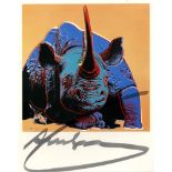ANDY WARHOL - Black Rhinoceros - Original color offset lithograph