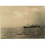 KARL STRUSS - Freighter, New York - Vintage platinum print