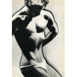MAN RAY - Male Posing - Original vintage photogravure