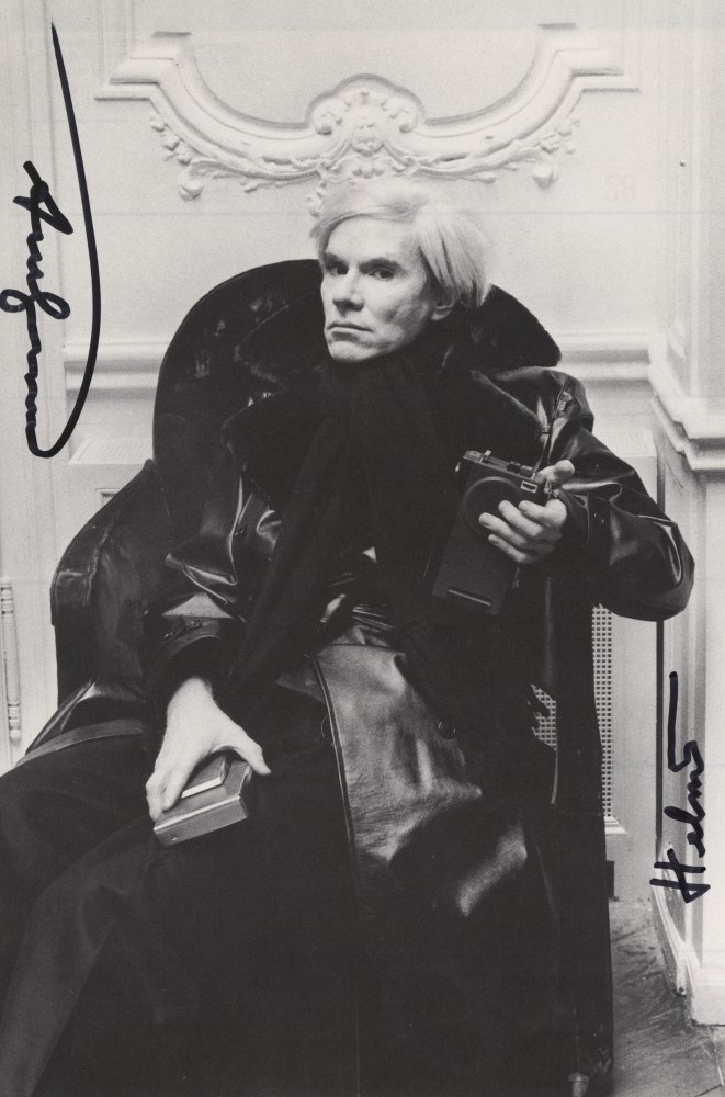 HELMUT NEWTON - Andy Warhol, Paris - Original photolithograph