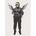 BANKSY - Flying Copper (Angel Cop) - Original color offset lithograph