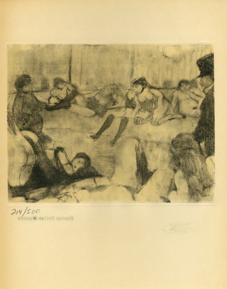 EDGAR DEGAS - Au repos, au salon - Original duogravure, after the monotype